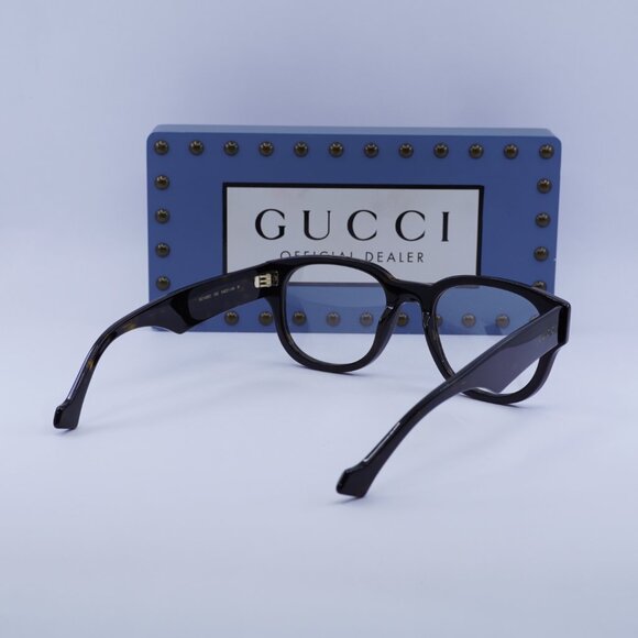 Gucci GG1429O 002 Square Eyeglasses 54mm - Dark Havana - Picture 11 of 12